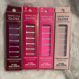 Dashing Diva Gloss Ultra Shine Gel Nail Strips - Pink and Purple